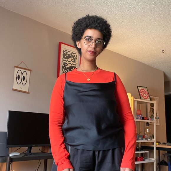 Oak + Fort Satin Cowlneck Cami - Picture 2 of 5